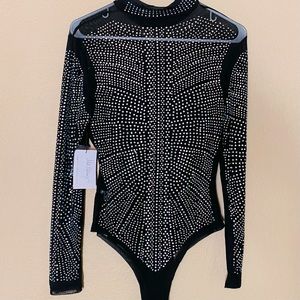 Rhinestone Lingerie Bodysuit